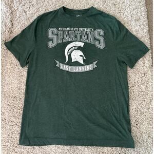 Captivating Michigan State University Green T-Shirt Large